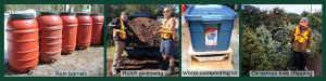 Banners photos (rain barrels, mulch, worm composter, Christmas tree collection