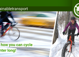 photo of winter cycling