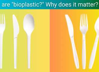 photo of two sets of plastic cutlery