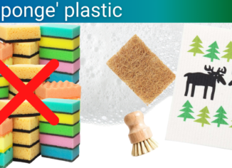 photo of plastic sponges and natural alternatives