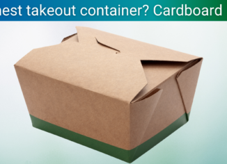 photo of a cardboard takeout container