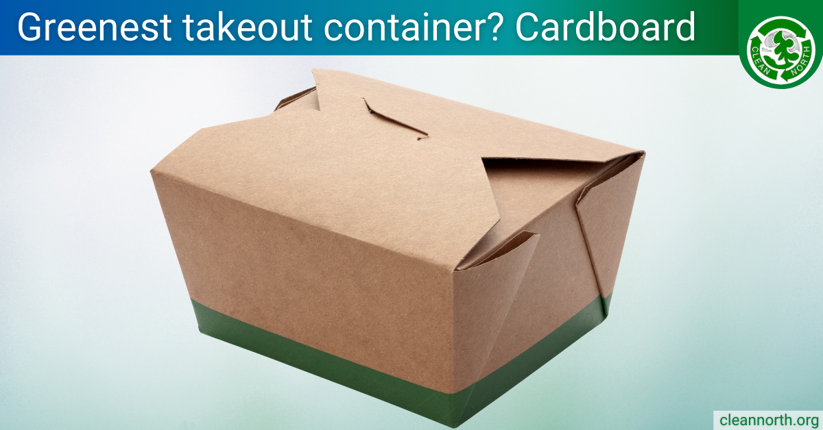 photo of a cardboard takeout container