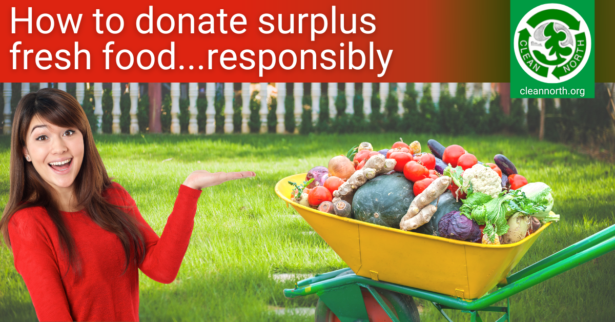 photo of smiling woman with wheelbarrow full of produce