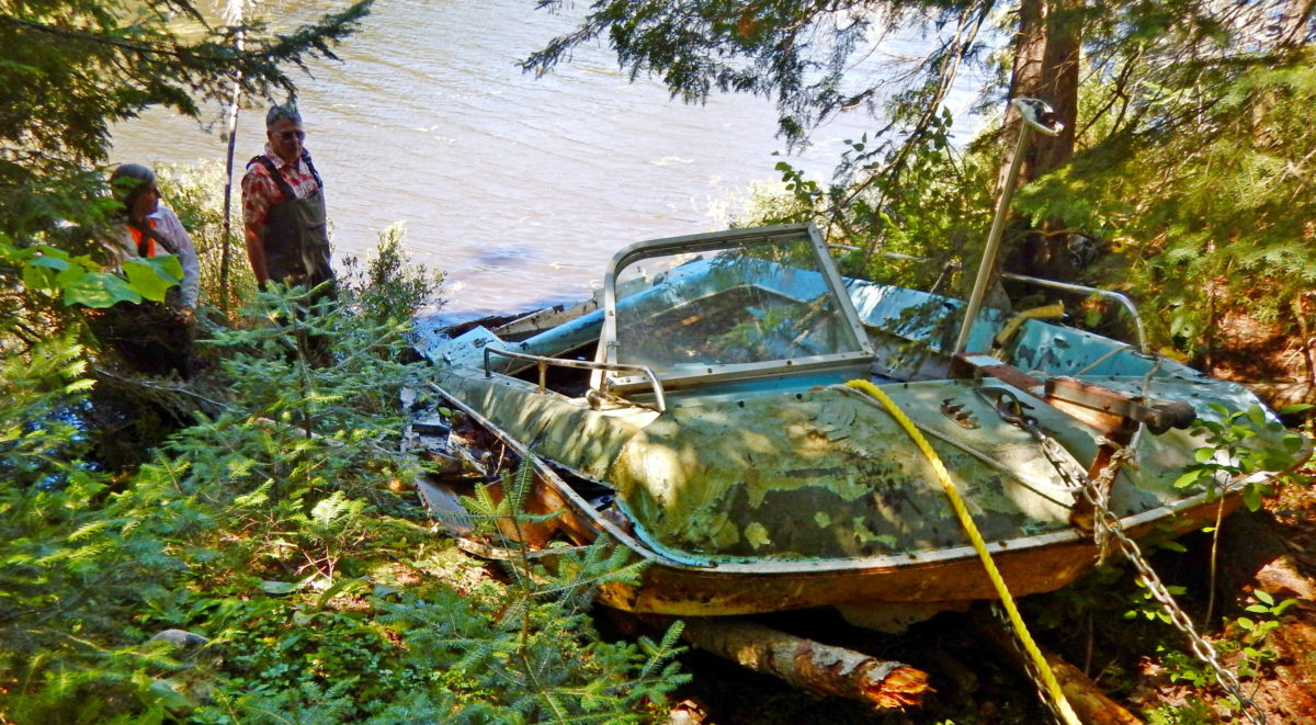 photo of a boat on land