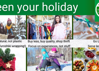 Photos showing ways to be green over the holidays